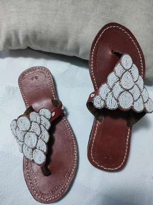 Sandales artisanal original perlé en cuir image 9