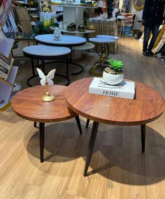 Tables basses bois massif design contemporain 2 tailles image 3