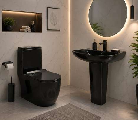 Ensemble chaise anglaise et Lavabo complet image 2