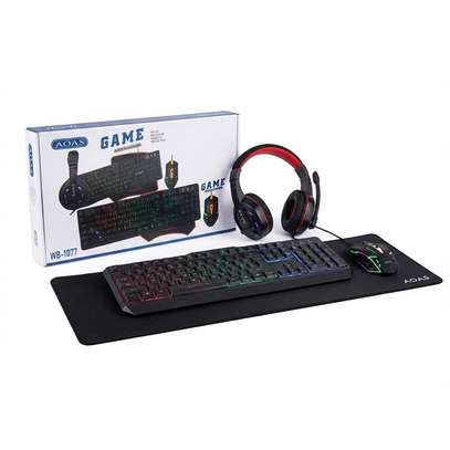 Pack gaming clavier souris casque RGB image 2