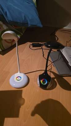 Lampe bureau LED tactile variateur couleur USB bleue image 4