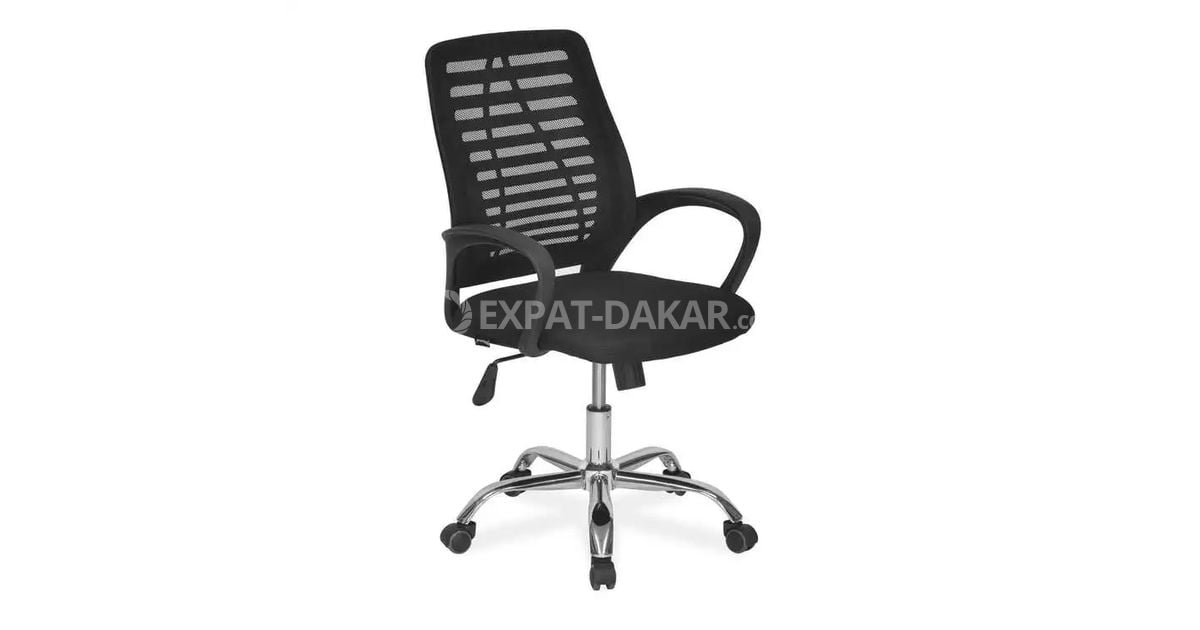 Chaise de bureau ergonomique pivotante 200 kg Noir - Médina