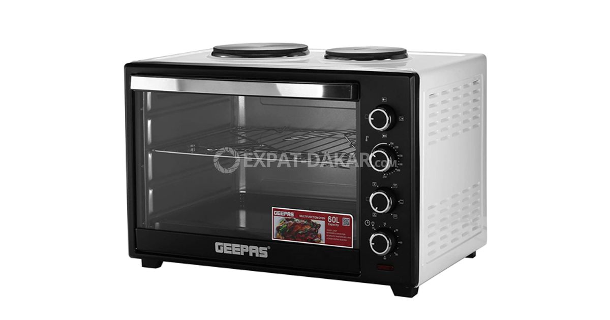Jago Mini Four Électrique 60L Convection – 2000W Inox – 6 Modes Chaleur Tournante 100-230°C