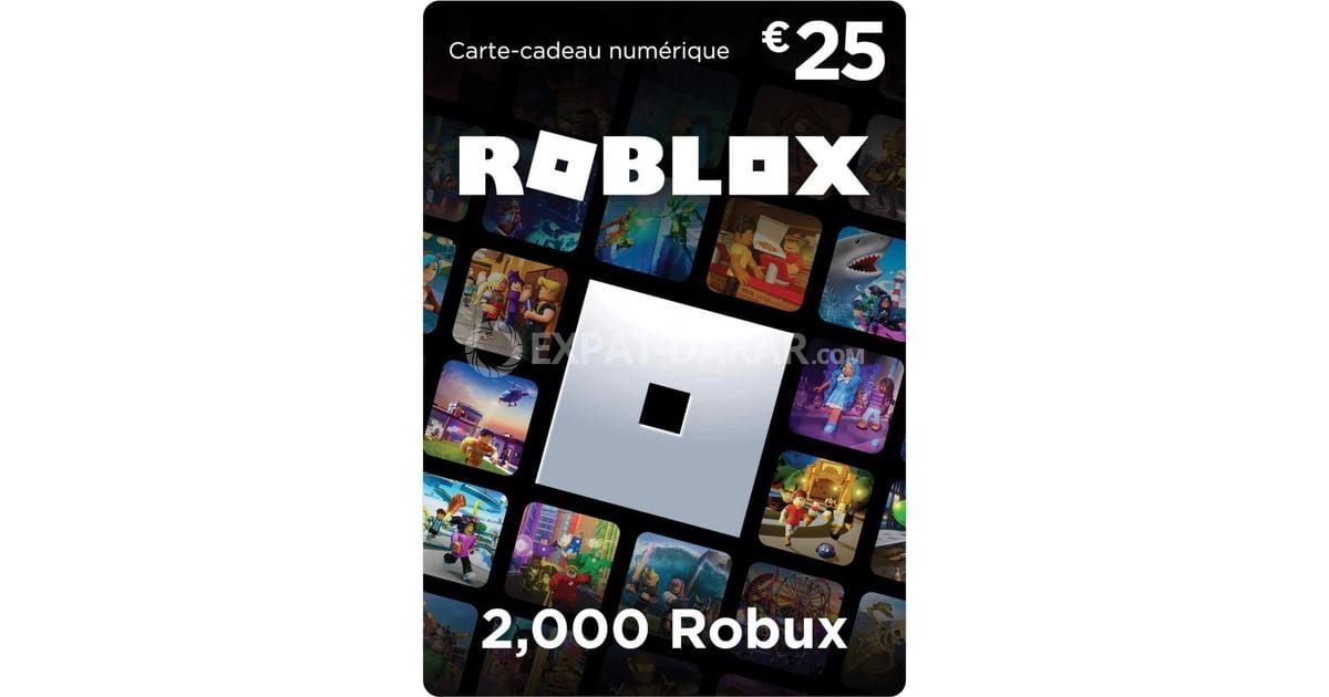 Carte Roblox Robux Plateau Expat Dakar 