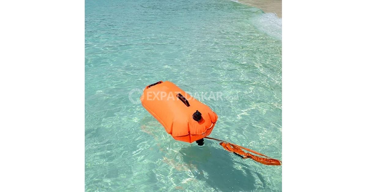 Bouée De Nage CRESSI Glide 28L Orange – Gonflable, Visible, Compartiment Étanche – Pour Eau Libre, Triathlon