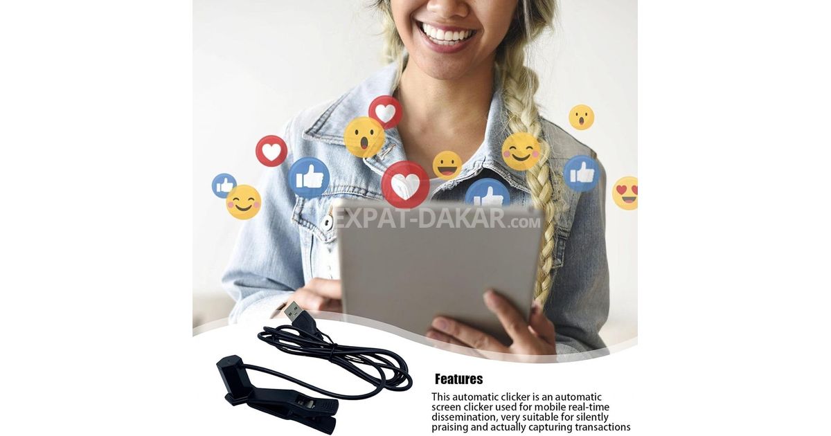 Clicker Automatique D'écran - Simulateur De Tapotement Continu Pour Jeux, Streaming, Likes