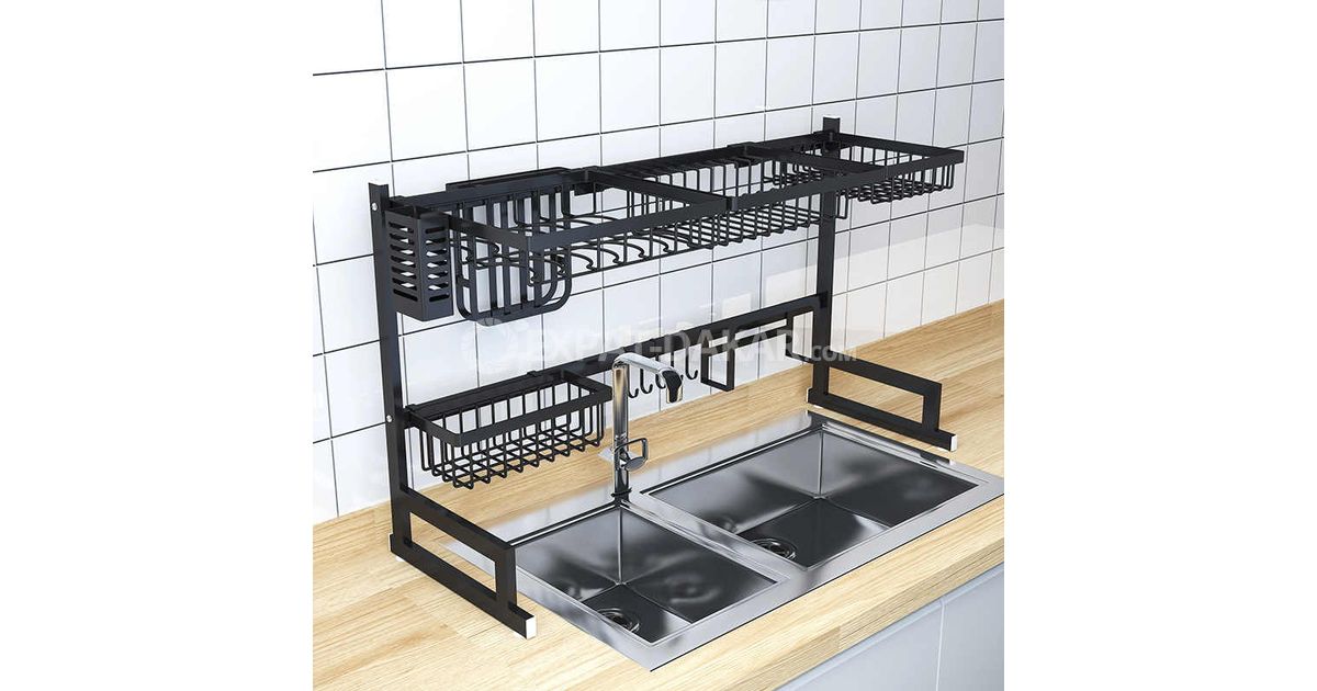 Kitstorack Egouttoir Vaisselle, 2 Niveaux Egoutoire Vaisselle Cuisine