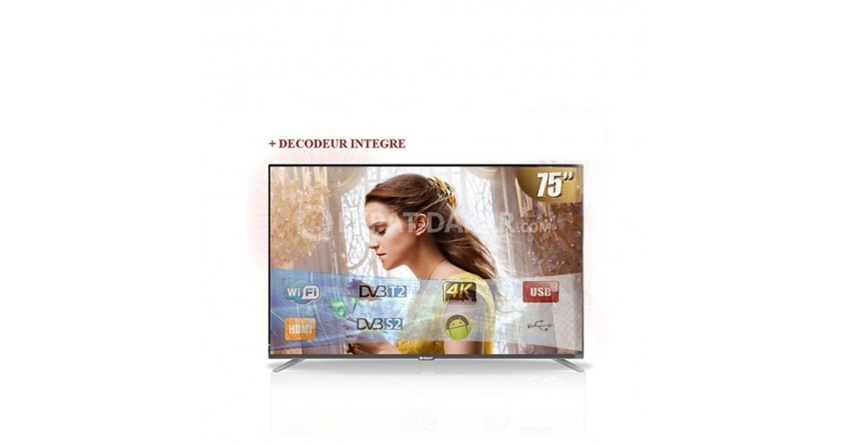 TÉLÉVISEUR 75 POUCES SMART TECHNOLOGY SMART 4K Plateau ExpatDakar