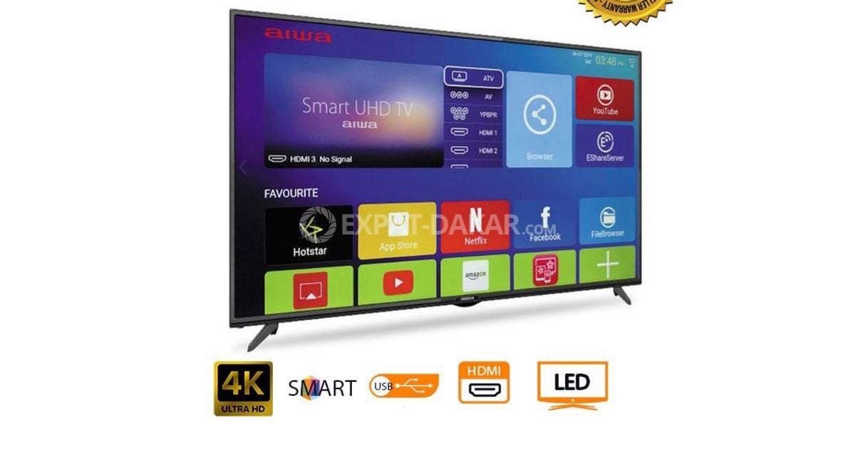 SMART LED TV AIWA 65 POUCES 4K Plateau ExpatDakar