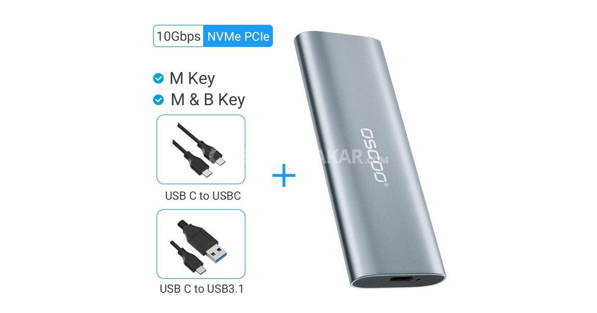 MKTECH - Disque dur externe SSD M.2 USB 3.1 TYPE-C 1 TERA