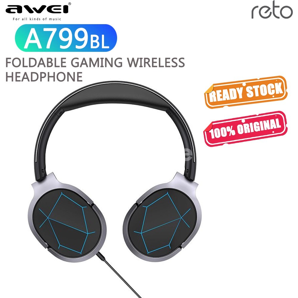 awei a799bl foldable gaming wireless headphone