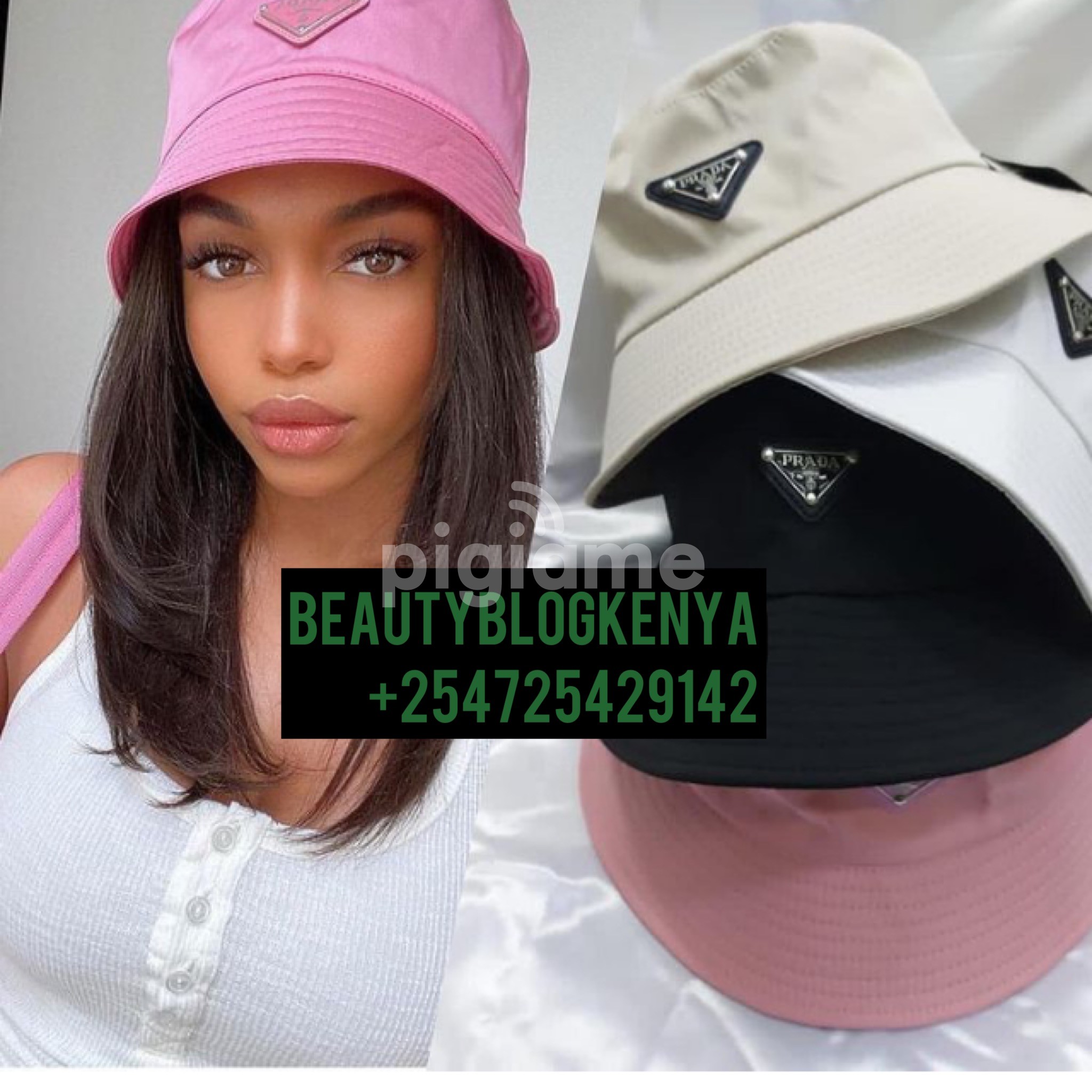 Nude Prada Bucket Hat 2024 www.alhudapk