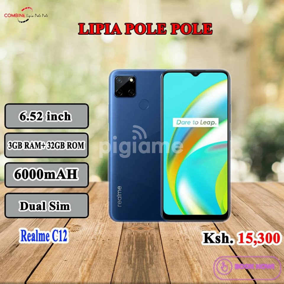 new realme c12 6 52 3gb ram 32 gb rom 6000mah dual sim at ksh 15 300