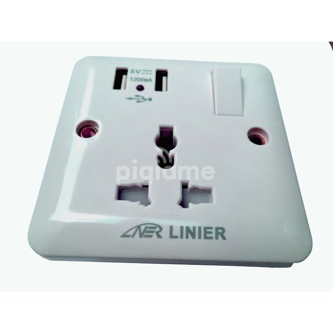 Linier Universal Electrical USB Socket With 2 USB Ports in Nairobi