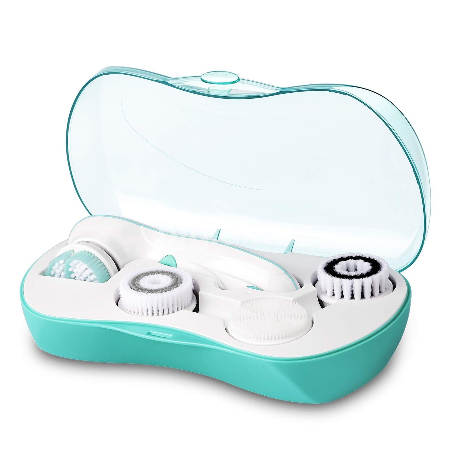 Rechargeable Facial Cleansing Spin Brush Set With 4 Exfoliation Brush