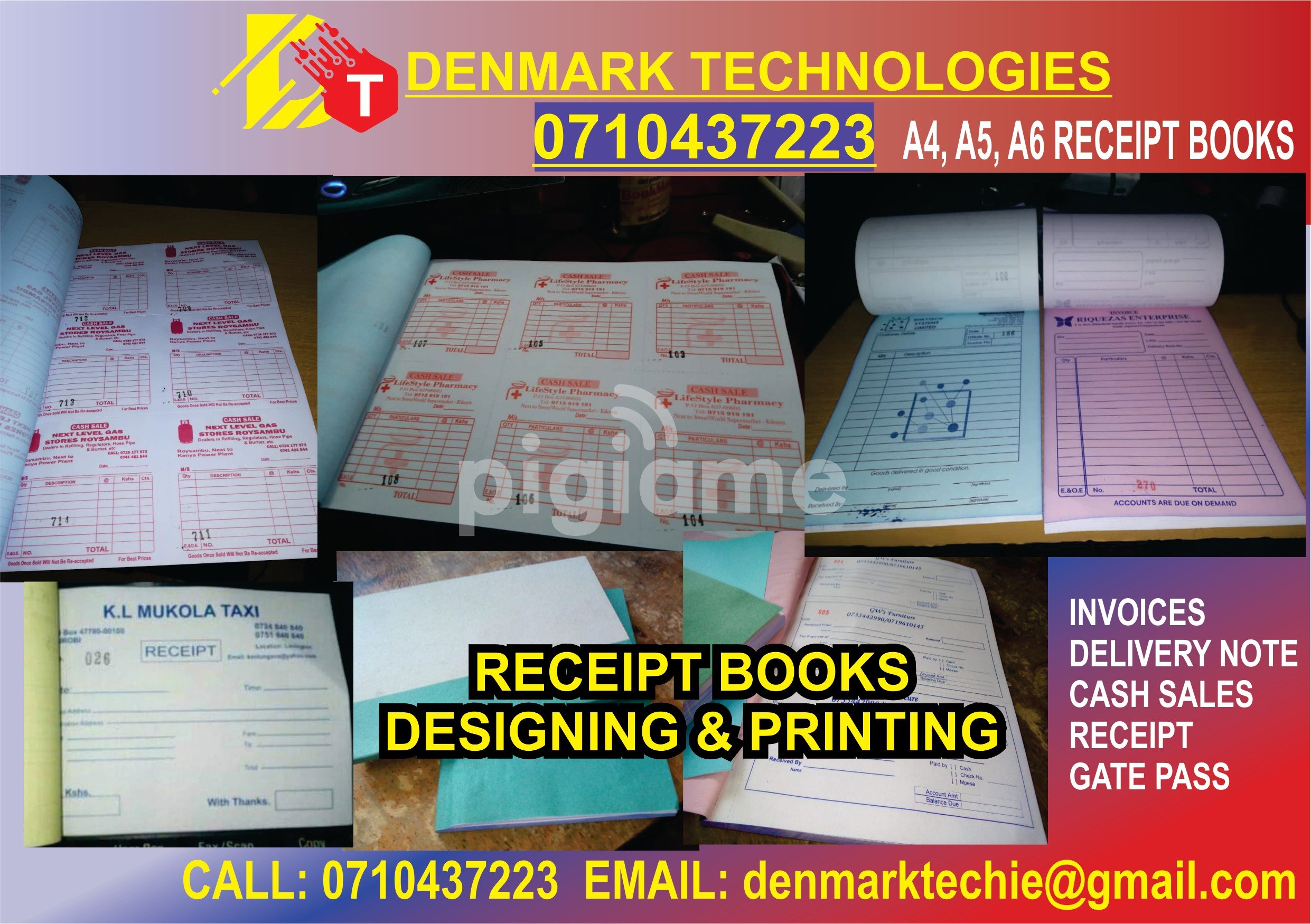 RECEIPT BOOKS DESIGNING & PRINTING in Nairobi PigiaMe