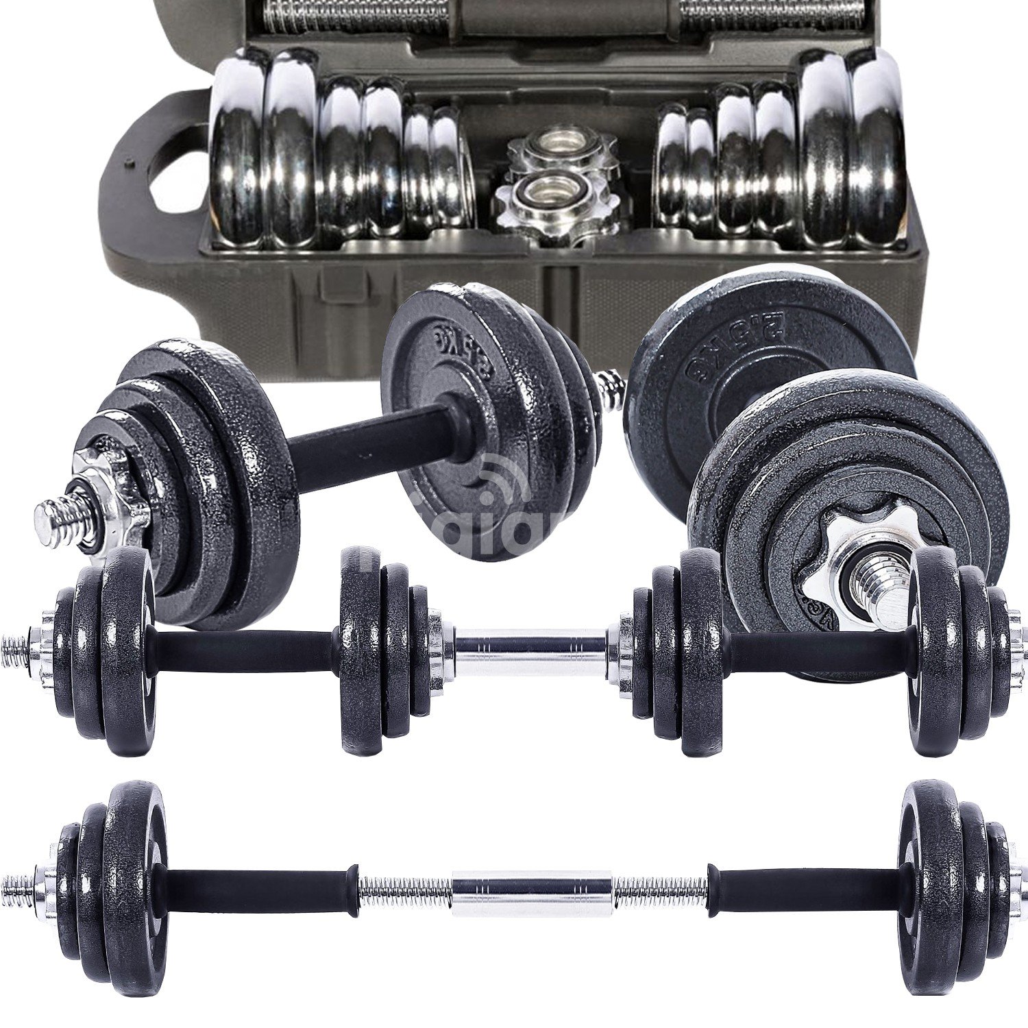 weight set with dumbbells