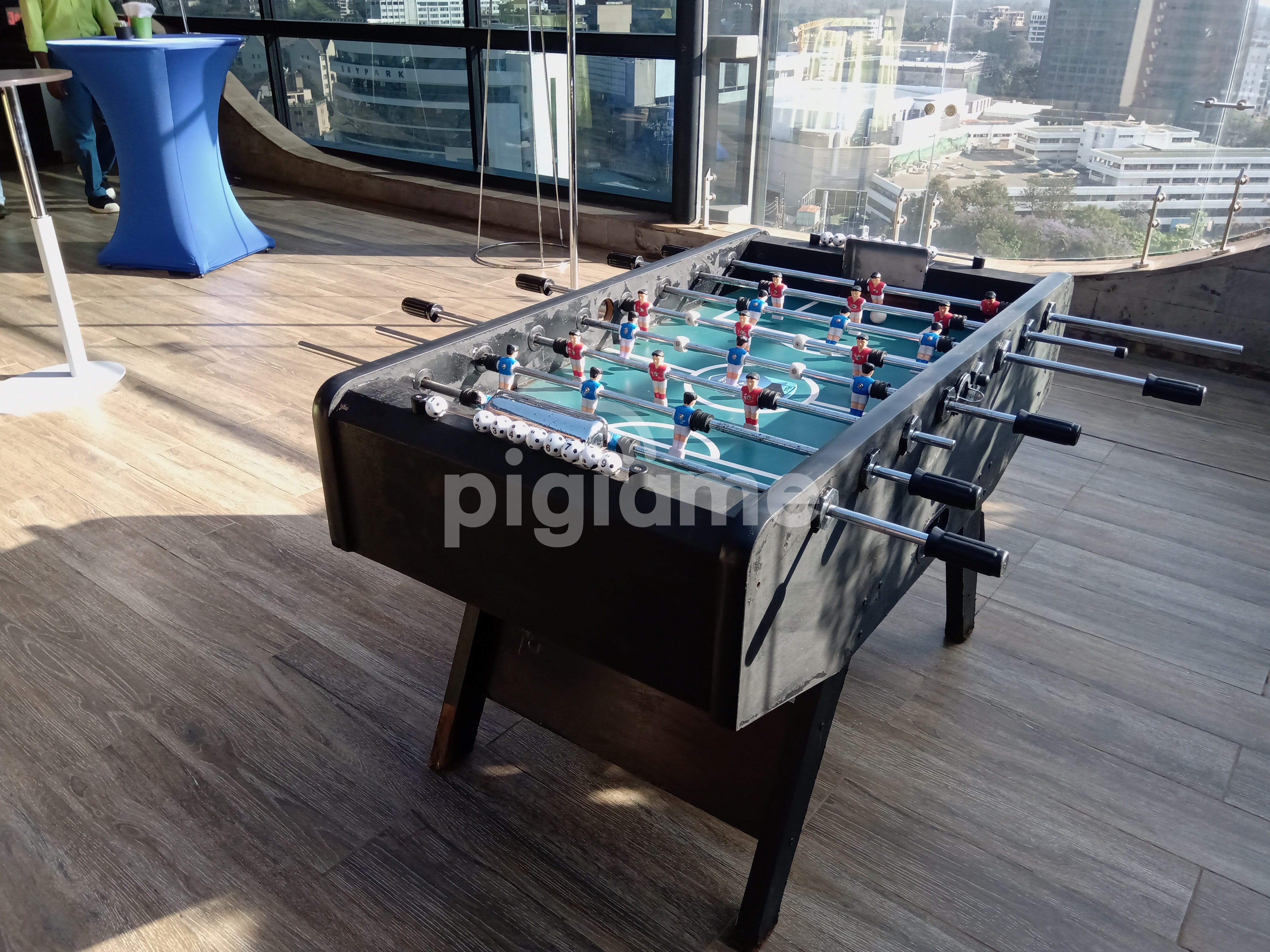 Quality foosball tables for hire to private and corporate events. in