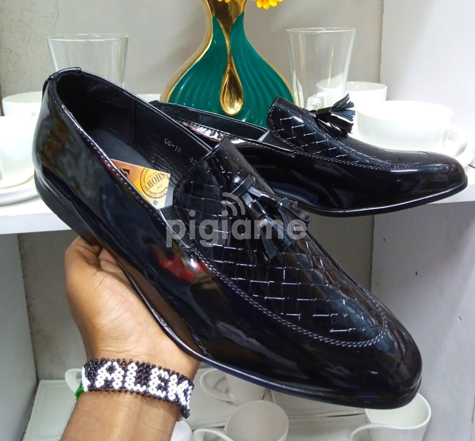 Cacatua "Wet Look" Men's Official Shoes Black in Nairobi CBD PigiaMe
