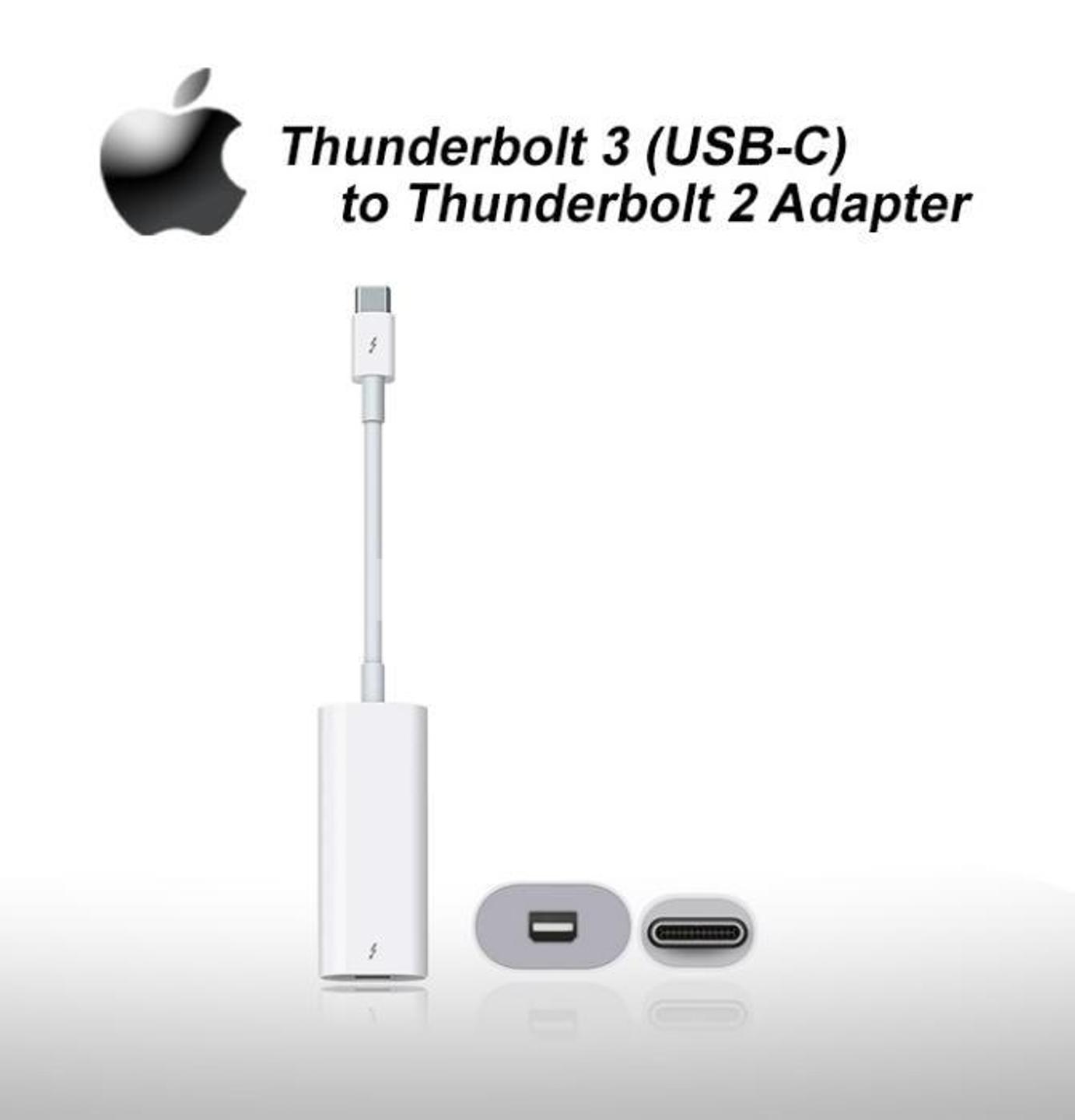 Usb C Apple Thunderbolt 3 To Thunderbolt 2 Adapter Mmel2am A White Pigiame