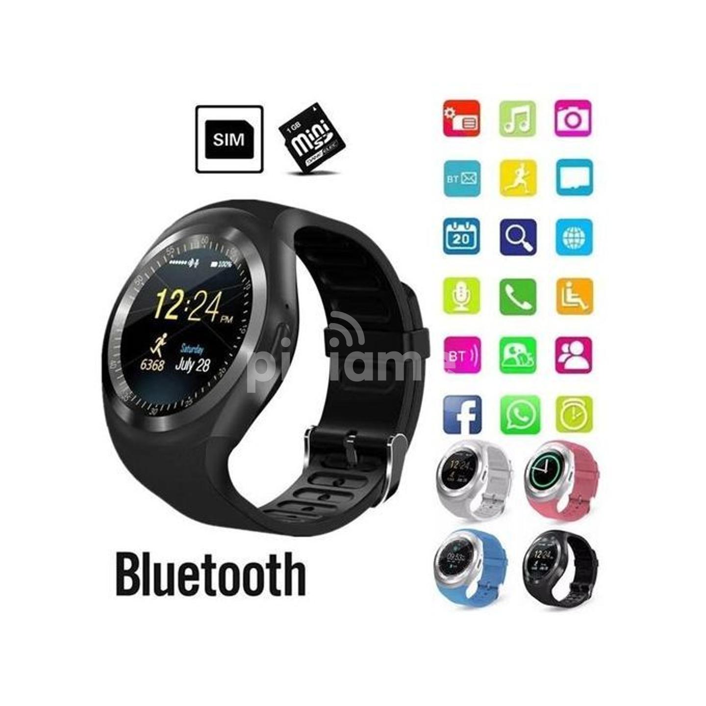 Generic Y1 SmartWatch Phone Call GSM Sim card Black