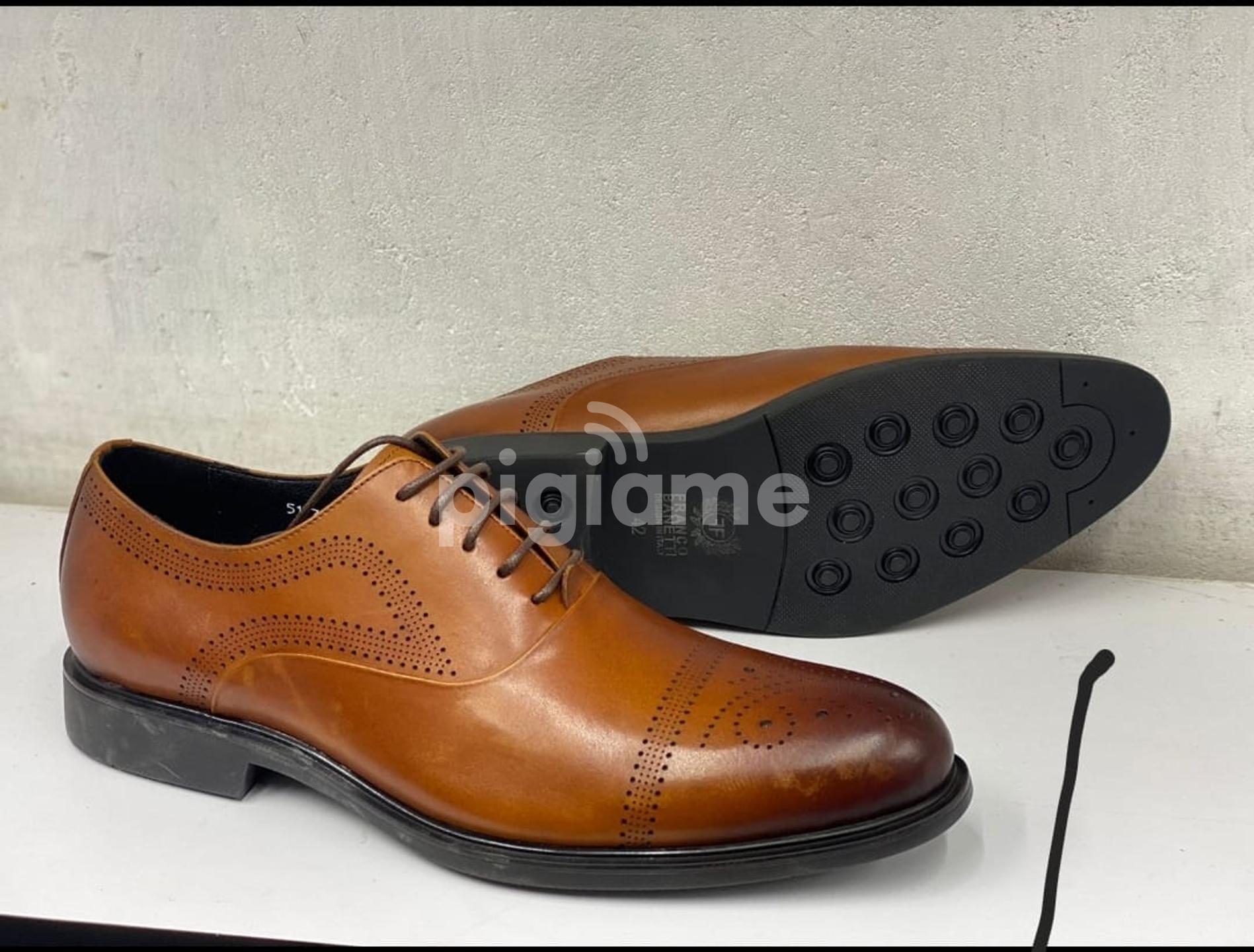 Franco Banetti Premium Leather Brown Official Laceup Shoes in Nairobi CBD PigiaMe