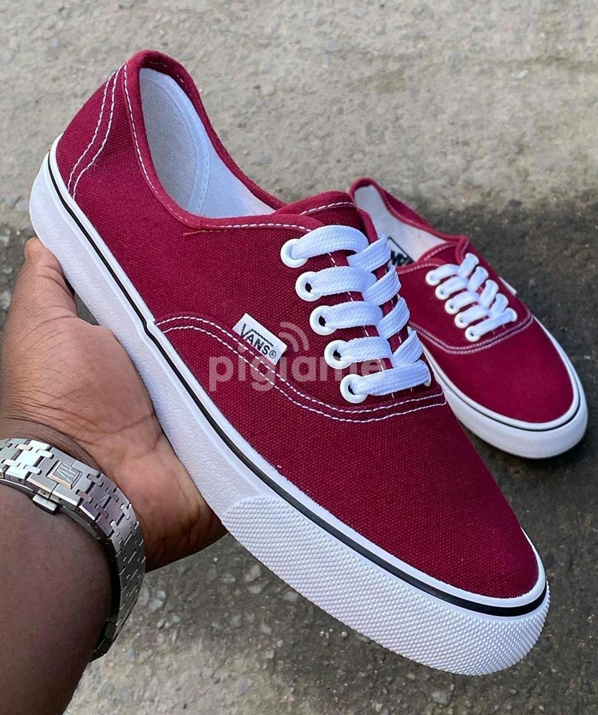maroon rubber shoes