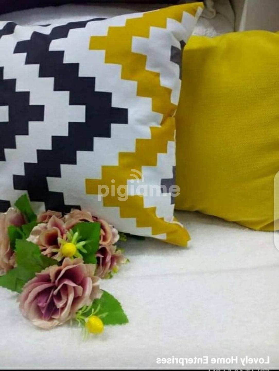 Waved Mustard Yellow Throw Pillows In Nairobi Cbd Pigiame