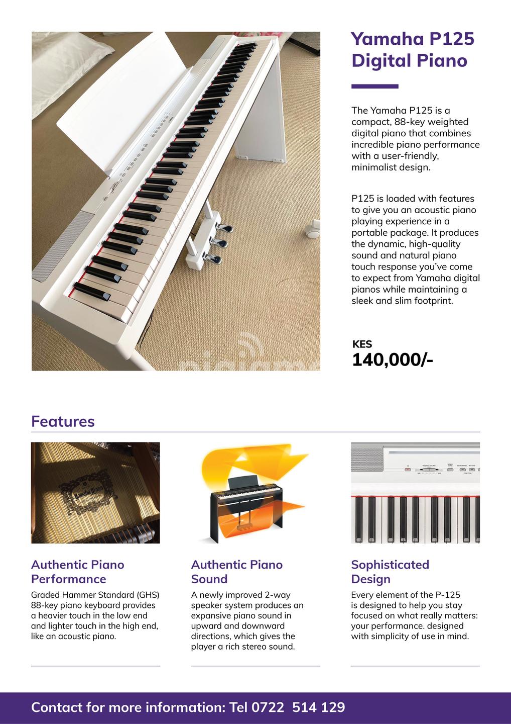 Yamaha P125 Digital Piano
