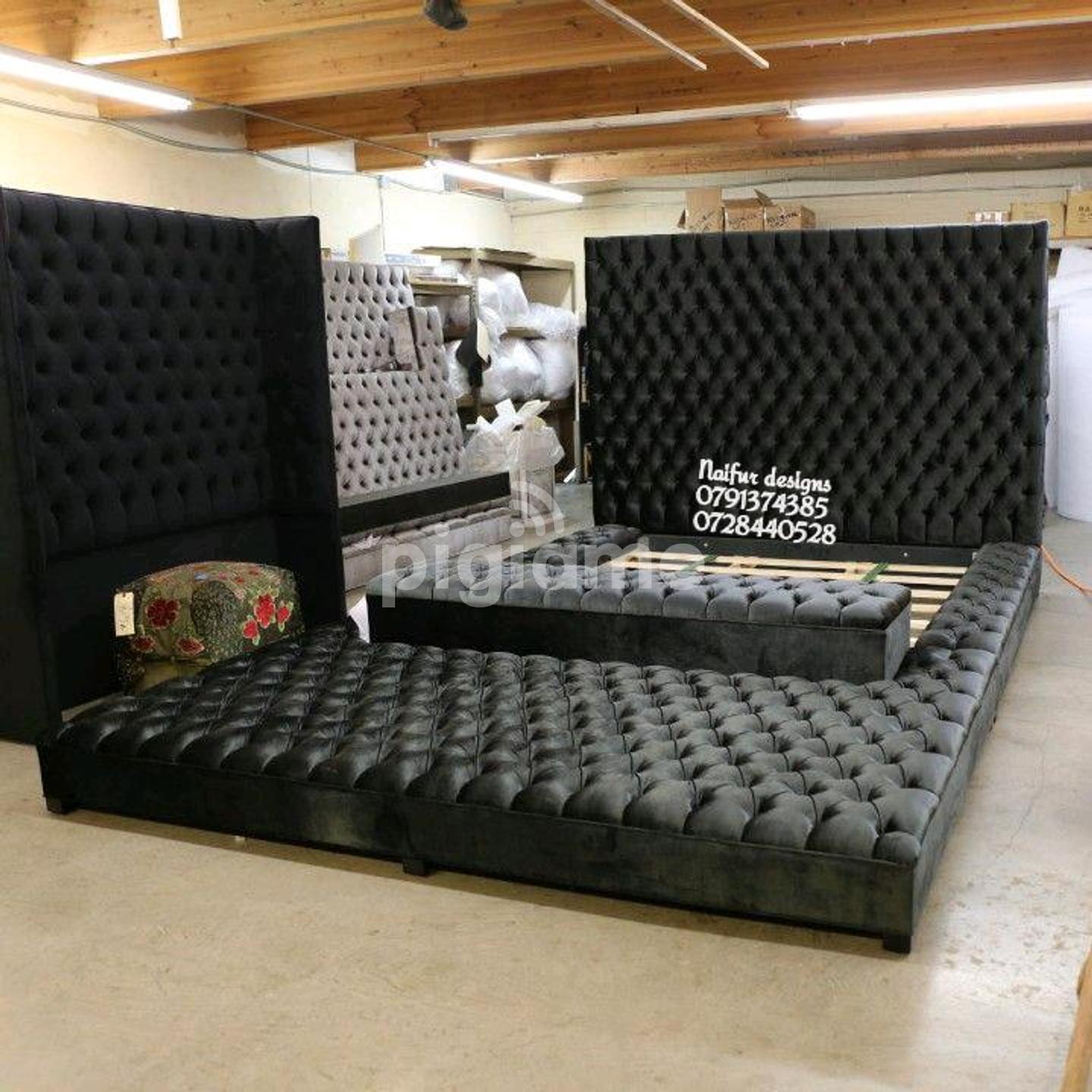 Modern 6*6 Tufted Bed Designs For Sale In Nairobi Kenya/Bed Designs For