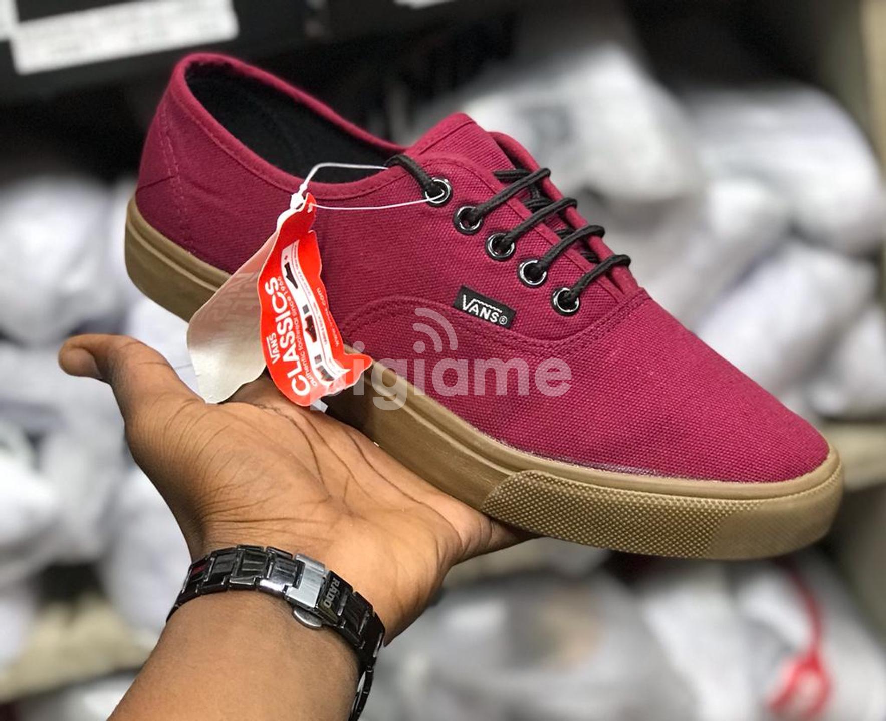 Vans authentic maroon discount original