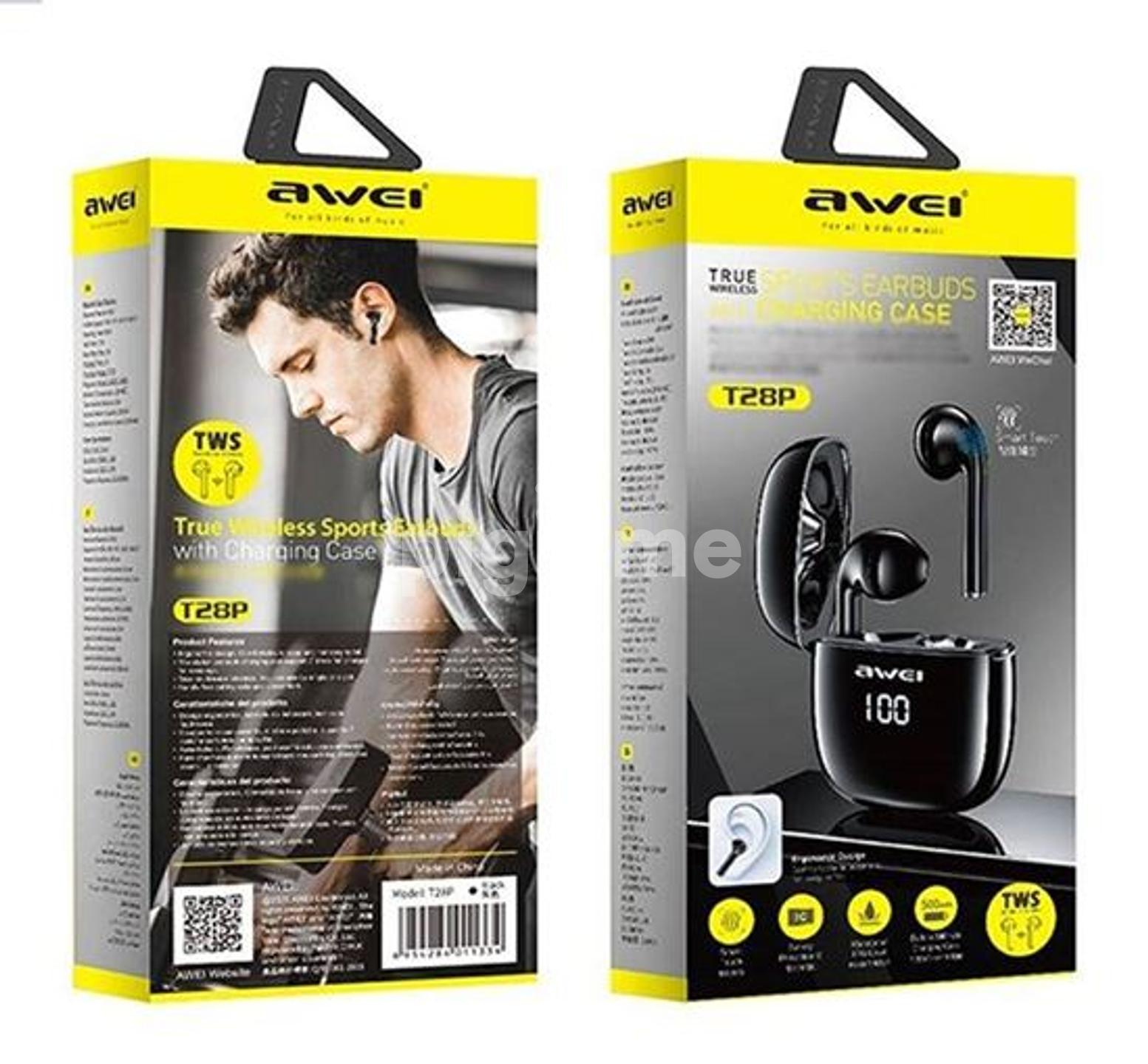 Awei T28P Bluetooth V5.0 Tws Pure Wireless Sports Led Display