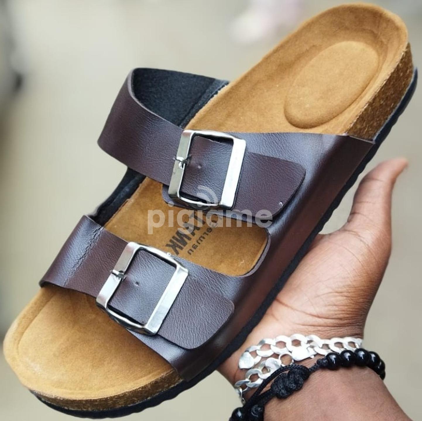 Double buckle shop cork sandals
