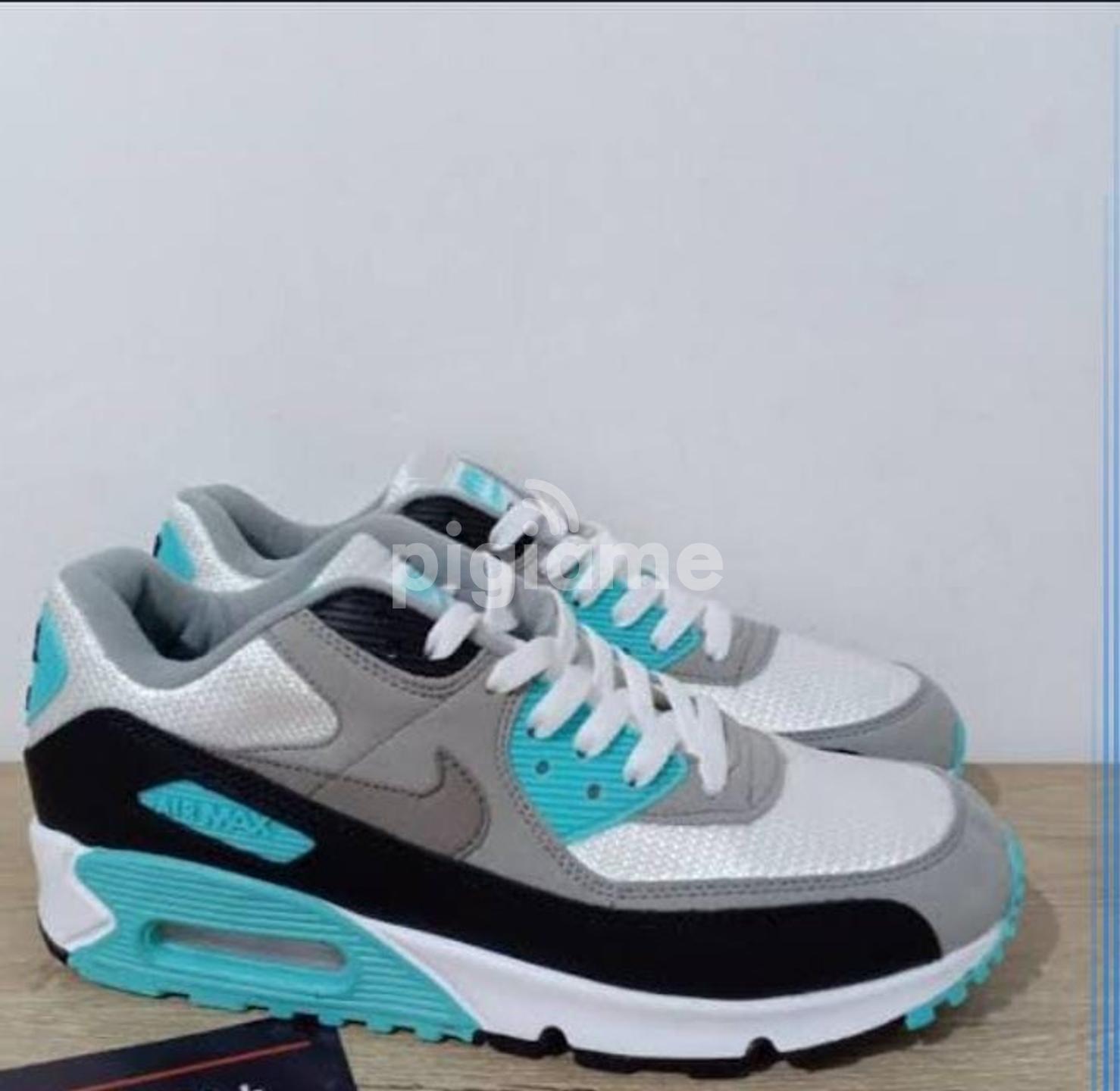 Air max 90 leather sale (gs) white / particle grey