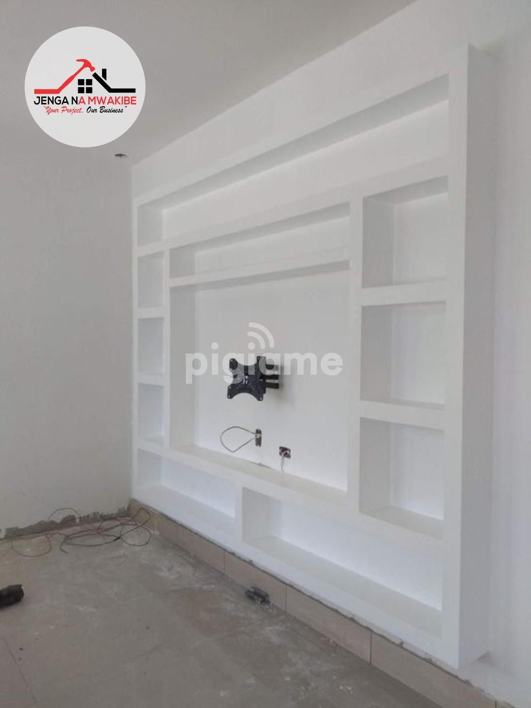 Gypsum shop tv stand