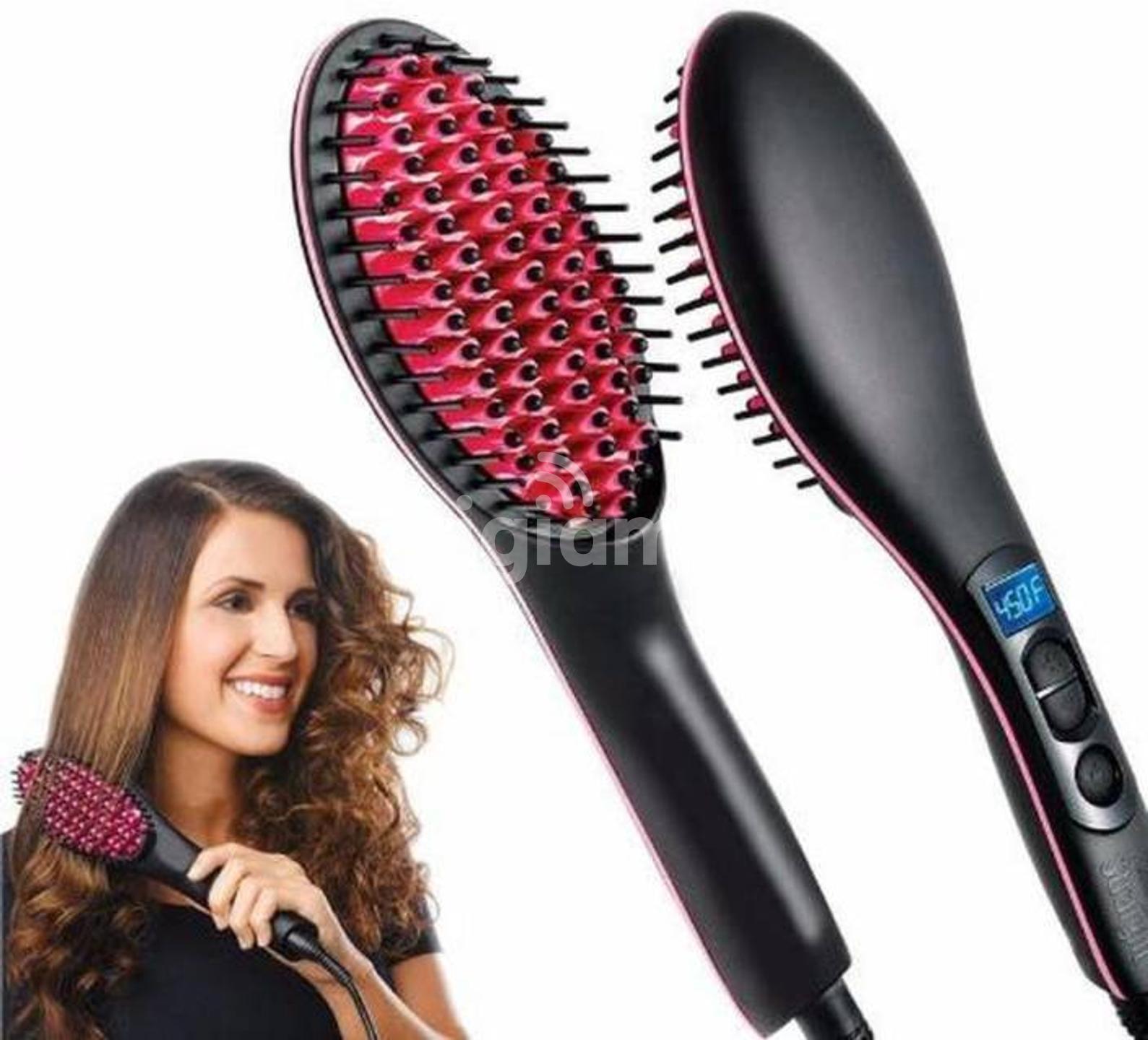 ceramic brush hair straightener