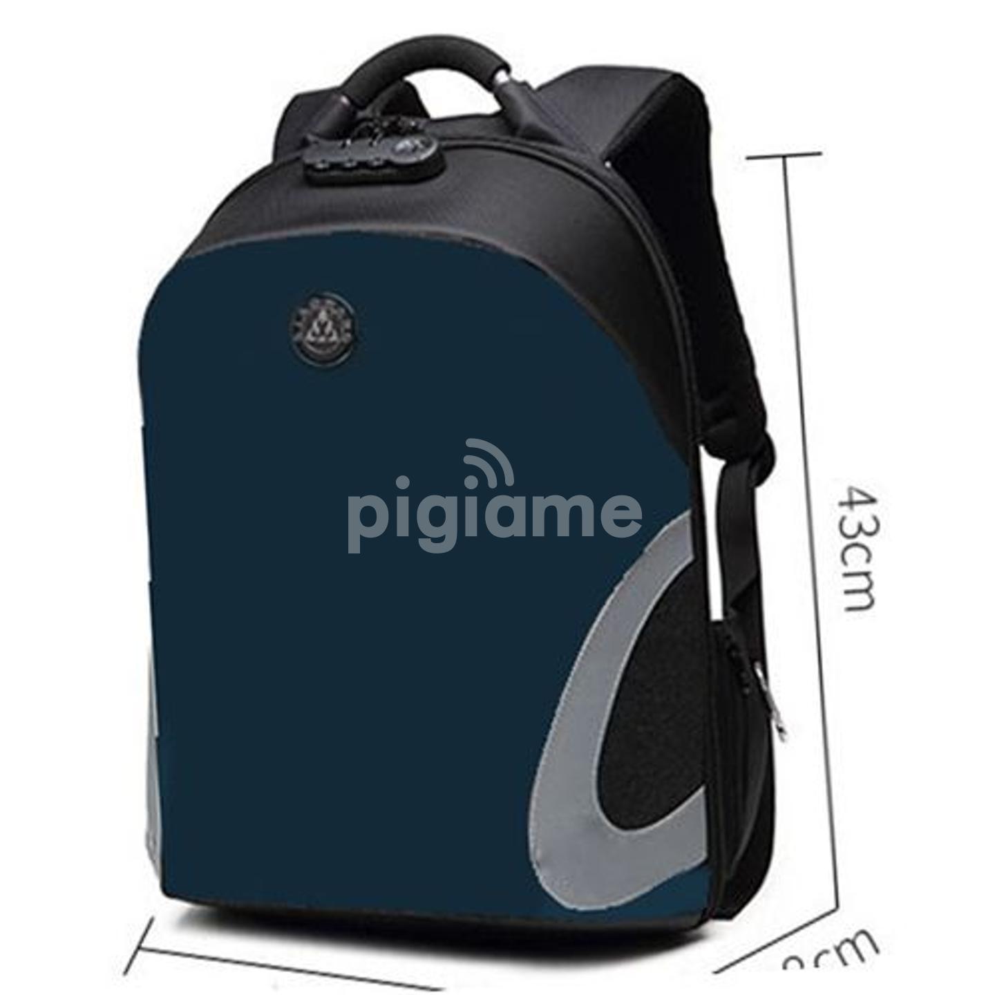 anti theft backpack blue