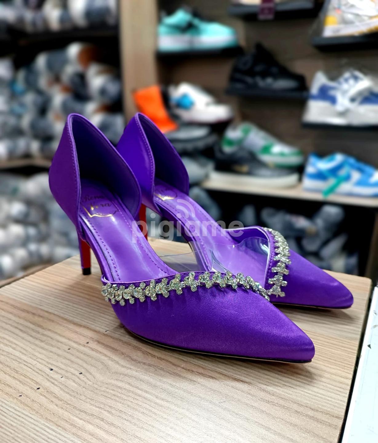 Ladies store purple pumps