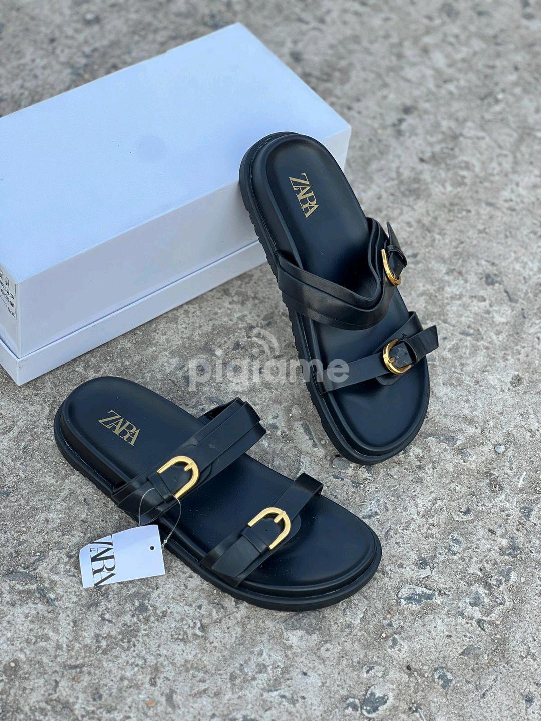Zara slip on sandals cheap