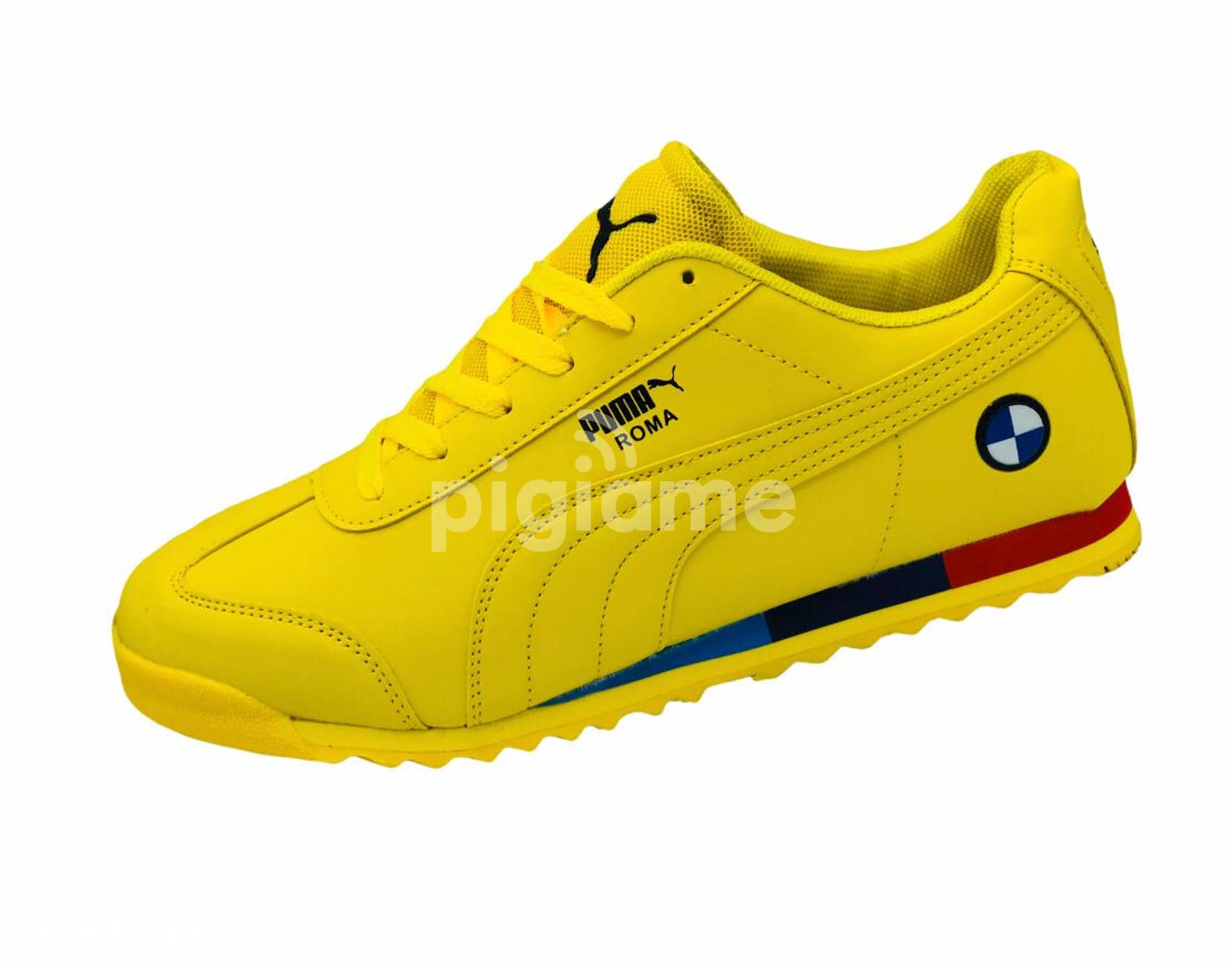All Yellow Puma Bmw Roma Sneakers in 