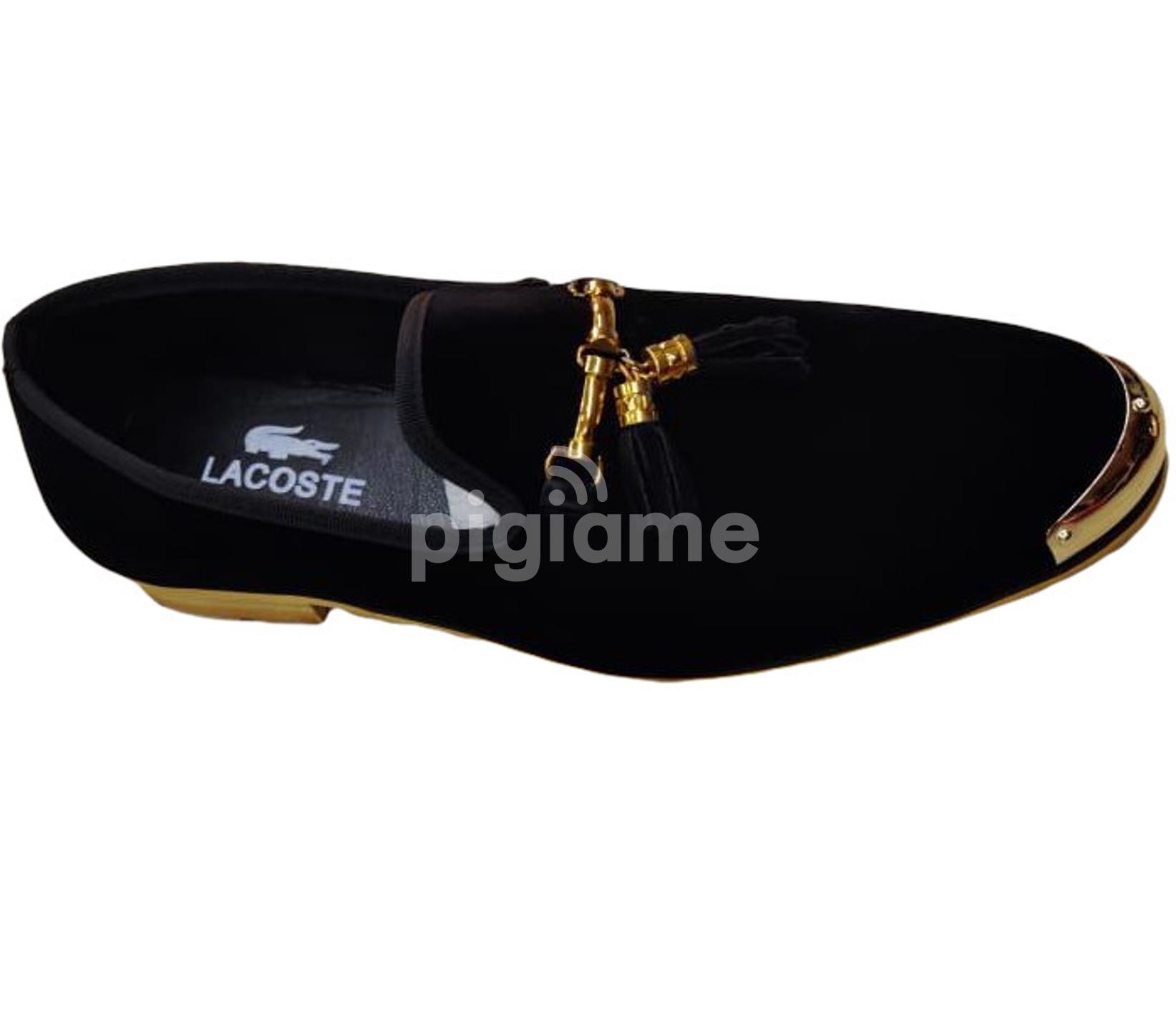 Lacoste Loafers Black Slip-ons Shoes in 