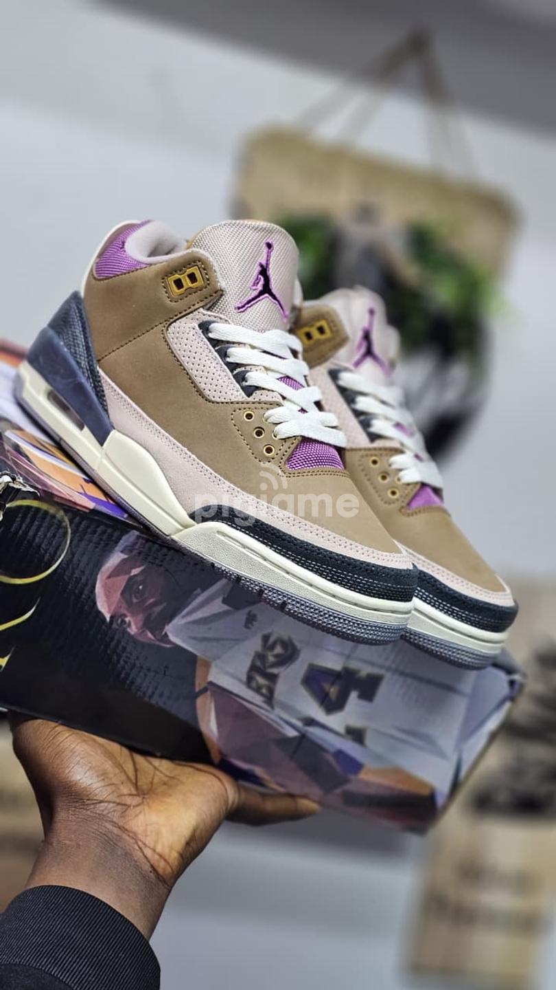 Air Jordan 3 Beige Purple Iconic Sneakers in Kakamega Town  display picture 2