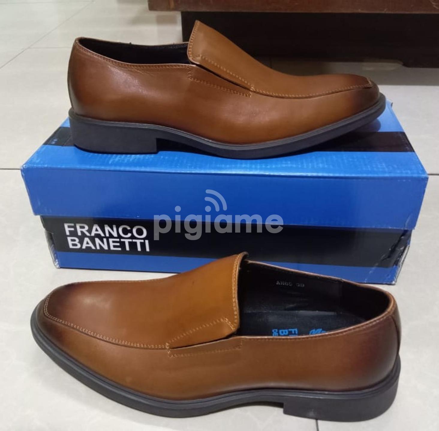 Franco Banetti Slip On Premium Leather Brown Official Shoes