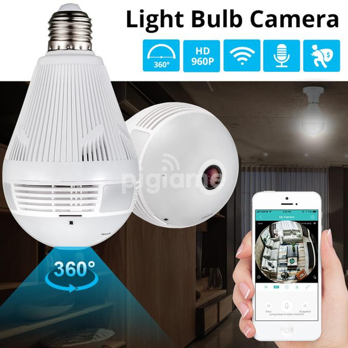 Nanny Camera 1080P 360 Degree Wifi Bulb Camera in Nairobi CBD