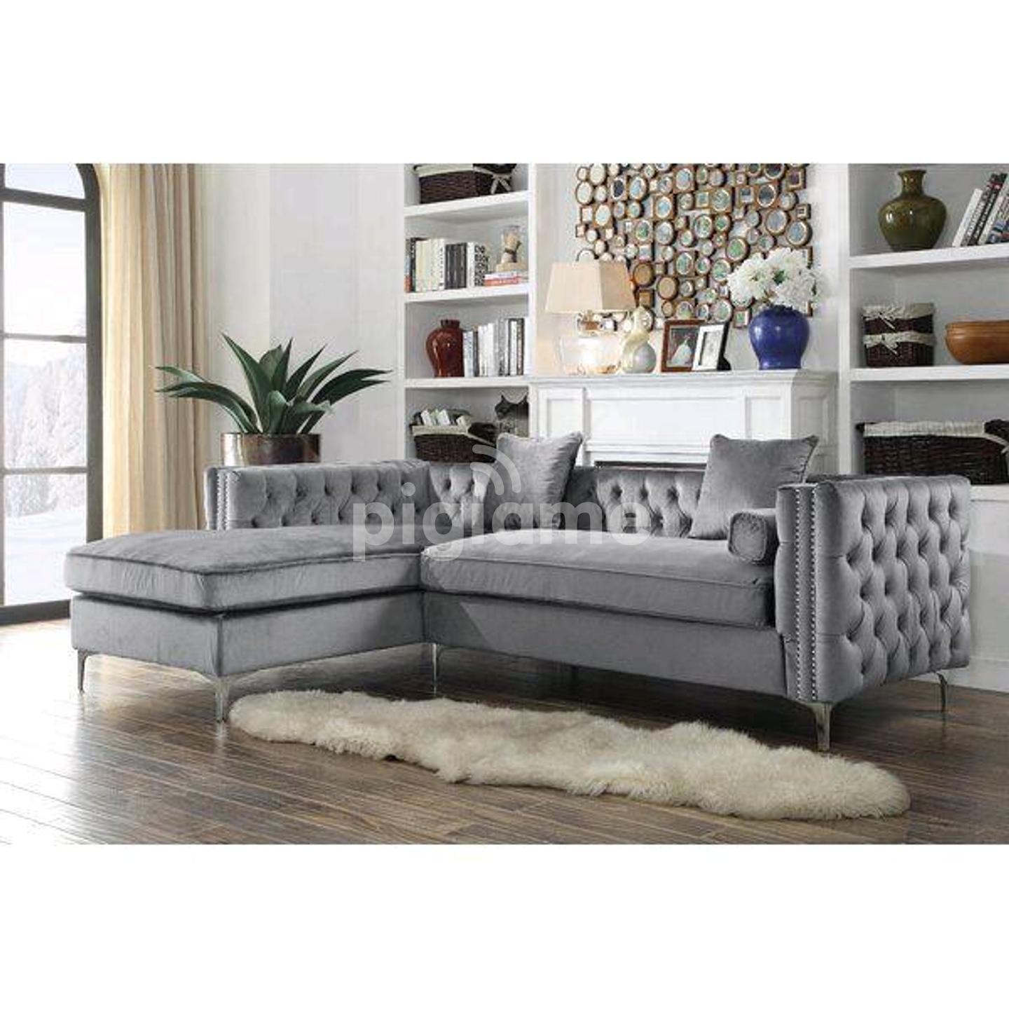 Modern Grey Five Seater L Shaped Sofas For Sale In Nairobi Kenya/Latest