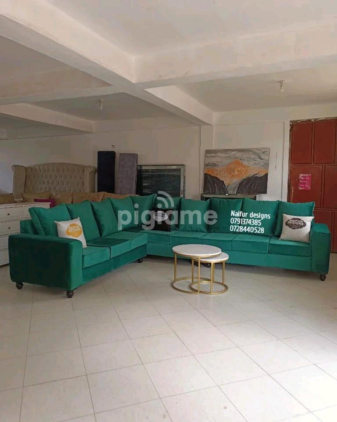 L shaped top sofa 9 seater