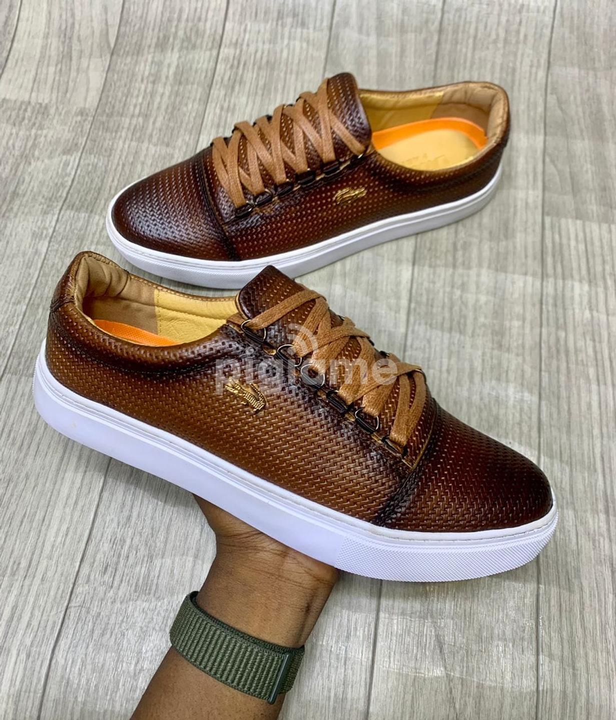 Fashionable Lacoste Leather Men s Sneakers Laced Shoes in Nairobi