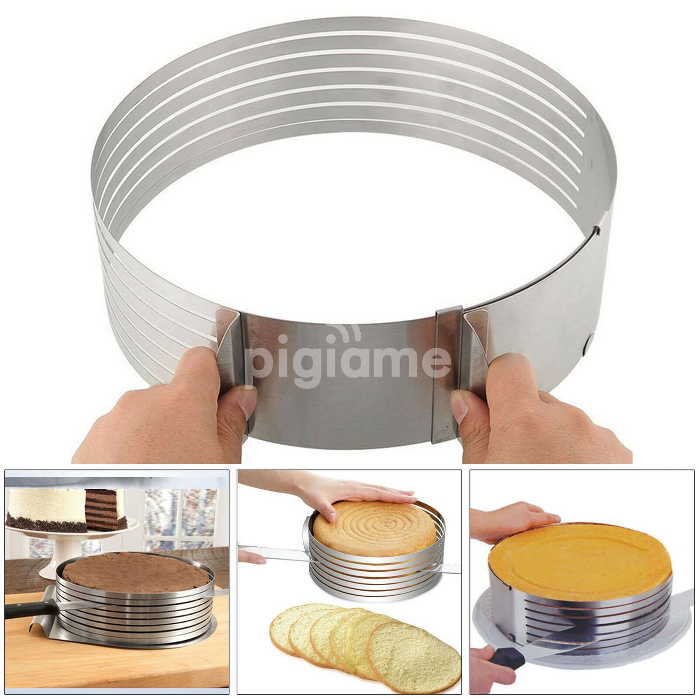 Multi 7 Layer Stainless Steel Adjustable Cake Leveler Cutter Slicer, 6