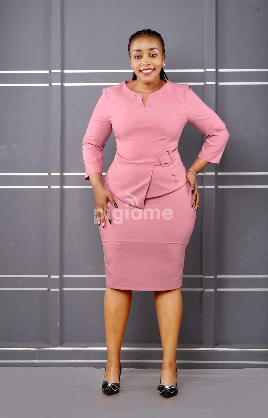 Peach pencil skirt dress clearance