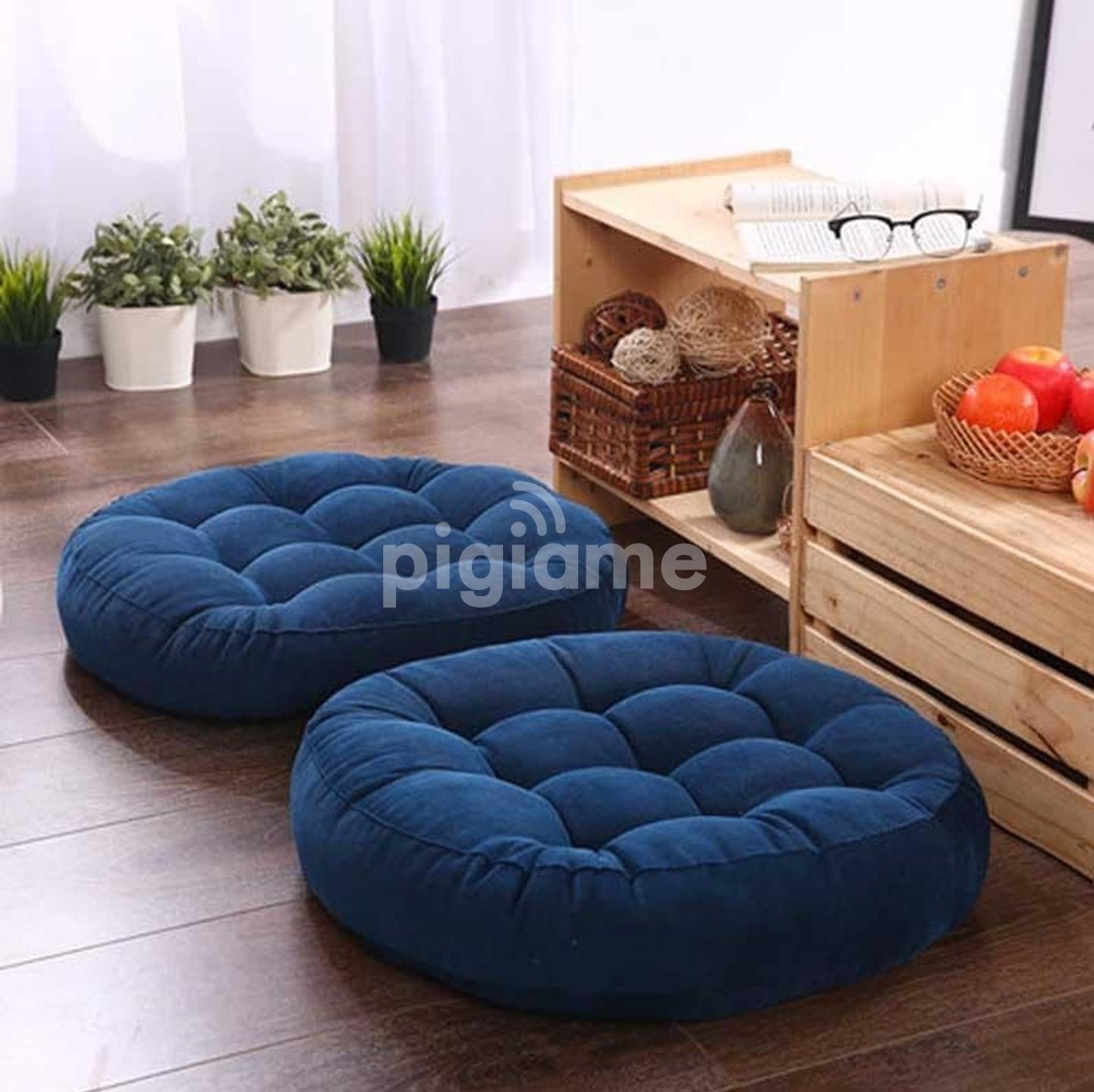 Blue Soft Floor Pillows Cushions in Nairobi CBD Tomboya Street